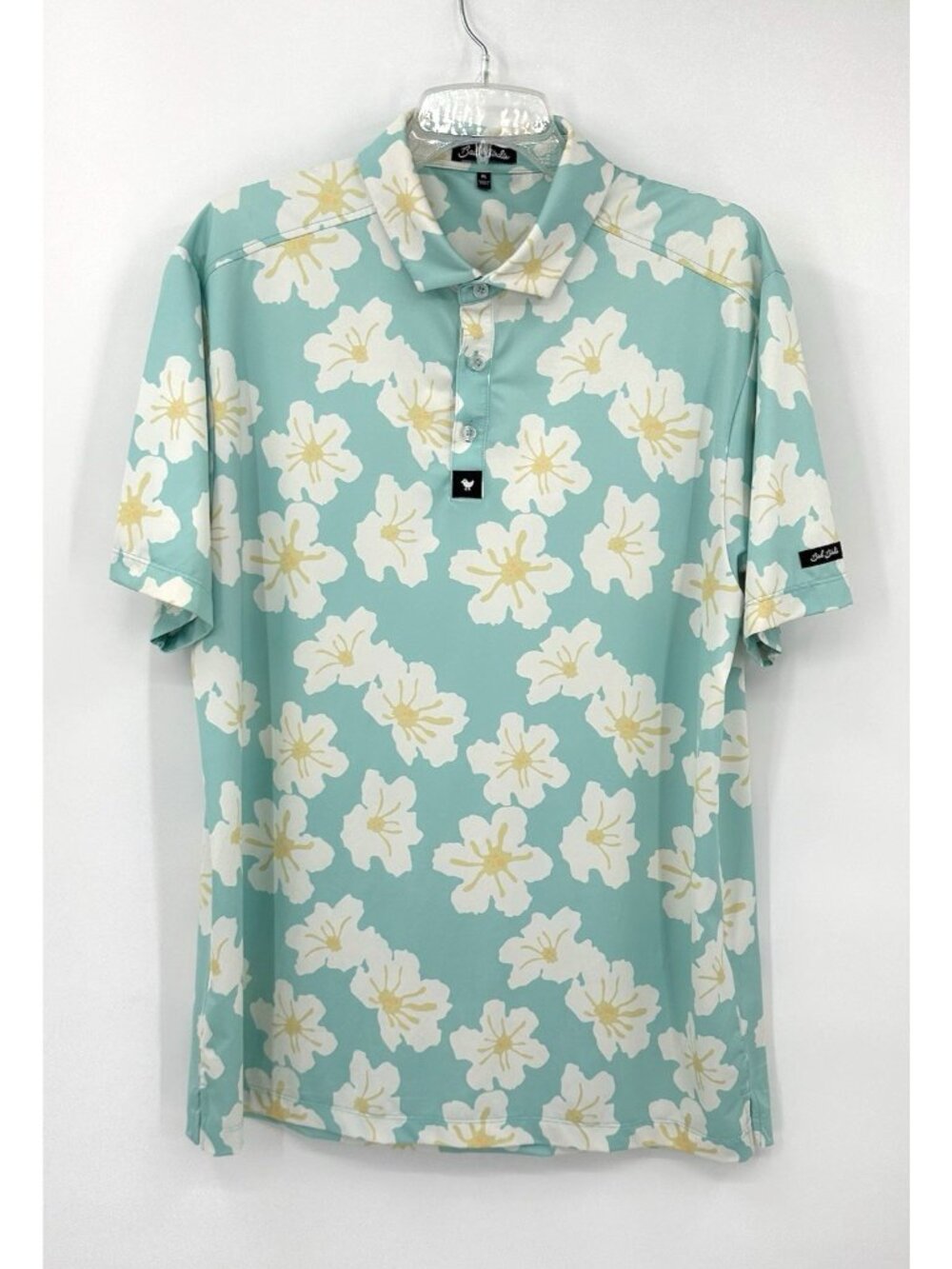 BAD BIRDIE superbloom floral performance golf polo shirt XL short sleeve - Picture 2 of 10